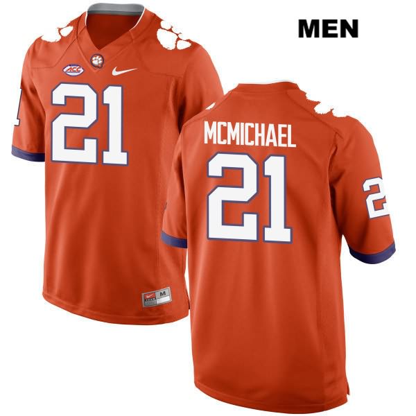 Men's Clemson Tigers #21 Kyler McMichael Stitched Orange Authentic Style 2 Nike NCAA College Football Jersey TRL2446EA